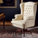 Trueliving Royal White Office Chair Executive H 41 x W 19 x D 20